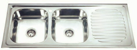 Two bowl one drain sink-KBDB12050B